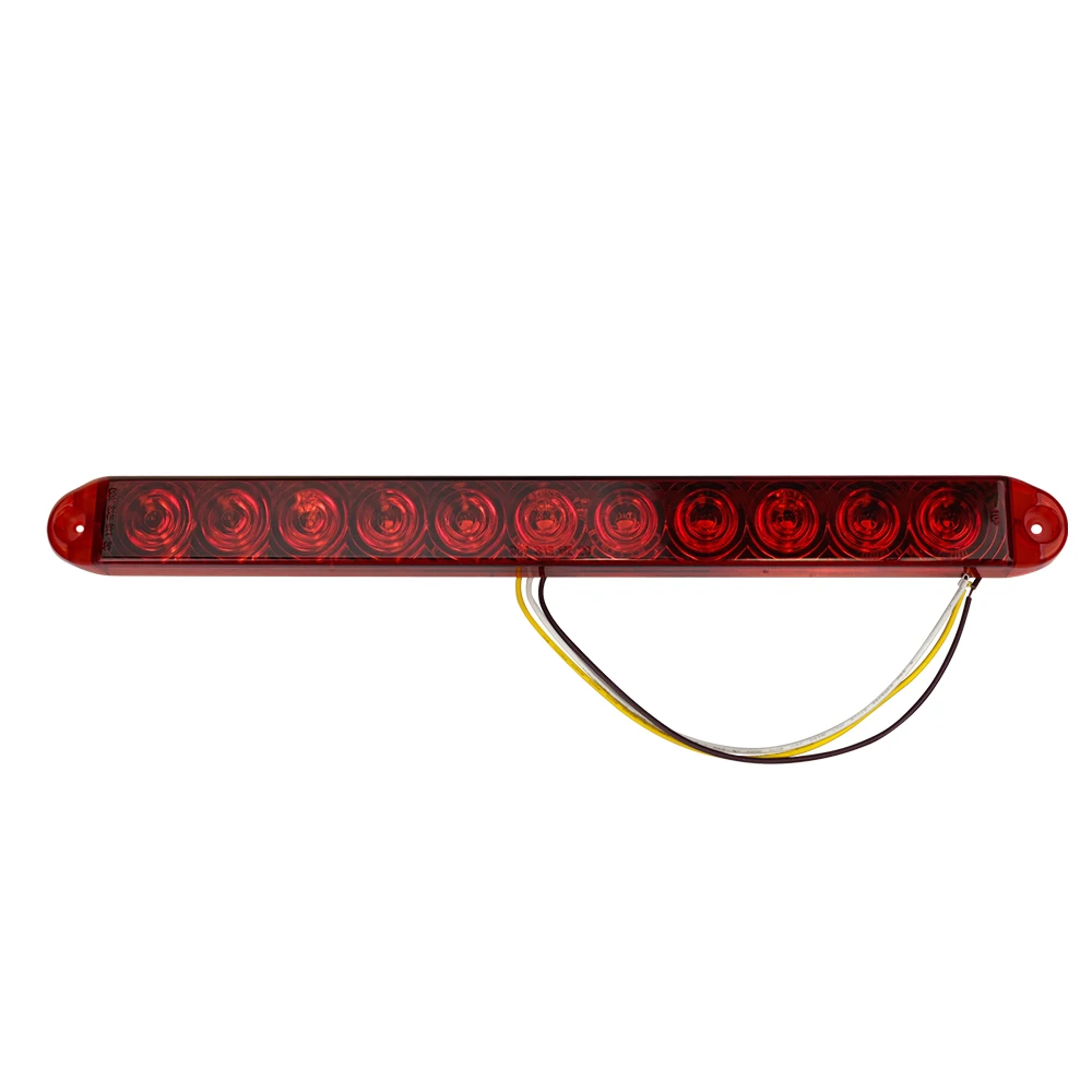 11 LED Trailer Identification Light , LED Stop Turn Tail Light Assembly Third Brake Bar Strip Truck Rear Marker Light