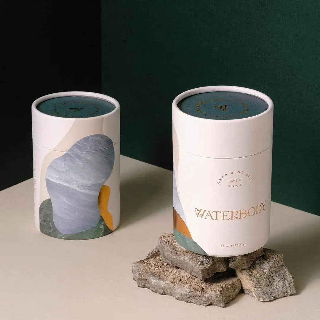 Custom Logo Cylinder Flower Box Round Food Grade Cardboard Paper Tube Packaging For Cosmetics
