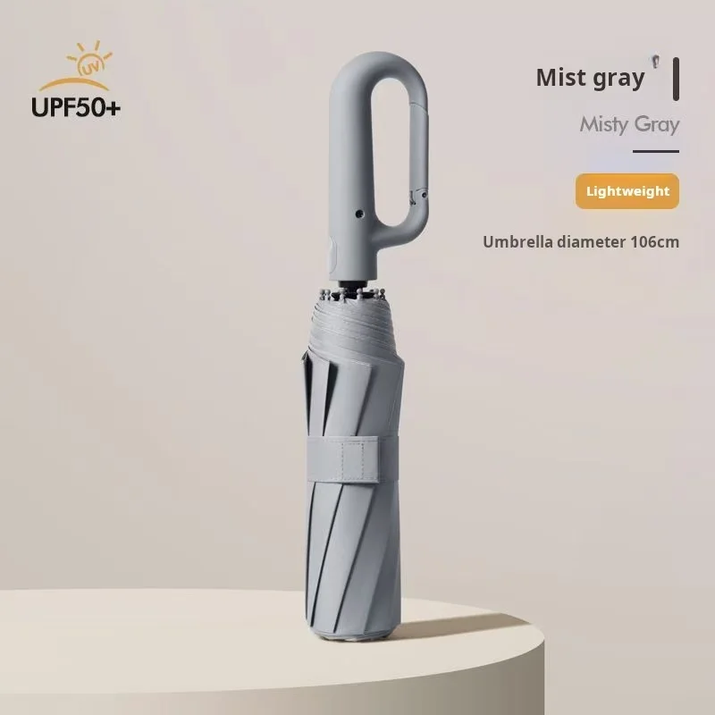 Automatic Umbrella, Creative Ring Buckle Windproof Reinforced Umbrella, Travel Essentials
