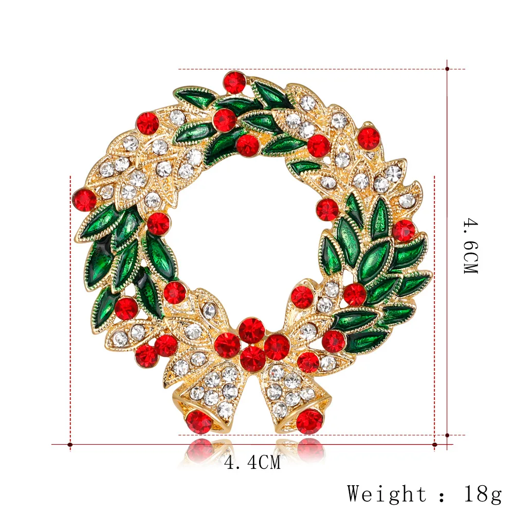Custom Brooches Pins Poinsettia Christmas Crystal Shoes Metal Gift Boots Colorful Rhinestone Cute Elegant Brooch For baby
