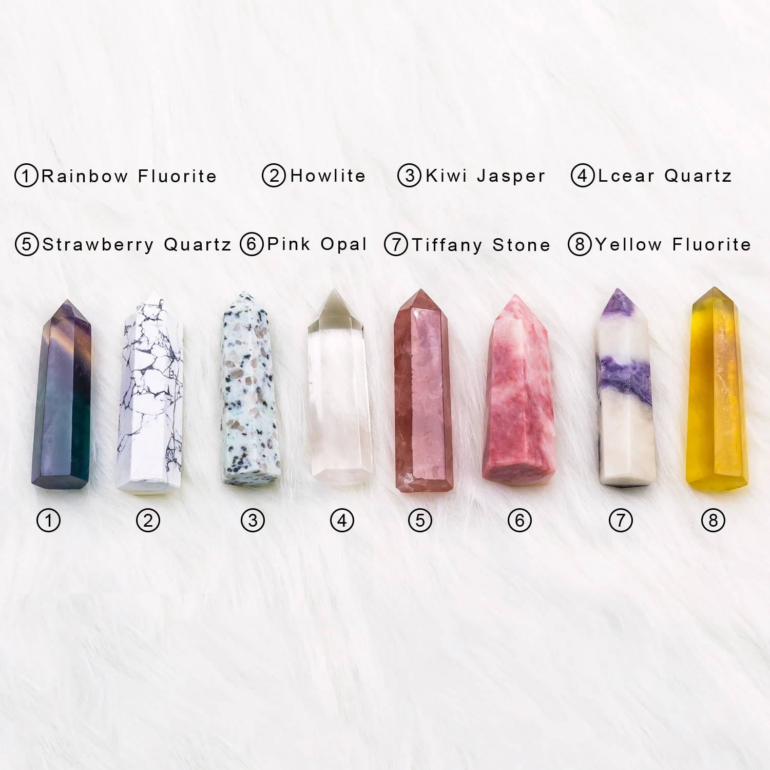 Wholesale high quality reiki natural mixed crystal point various quartz tower healing stone for home decoration