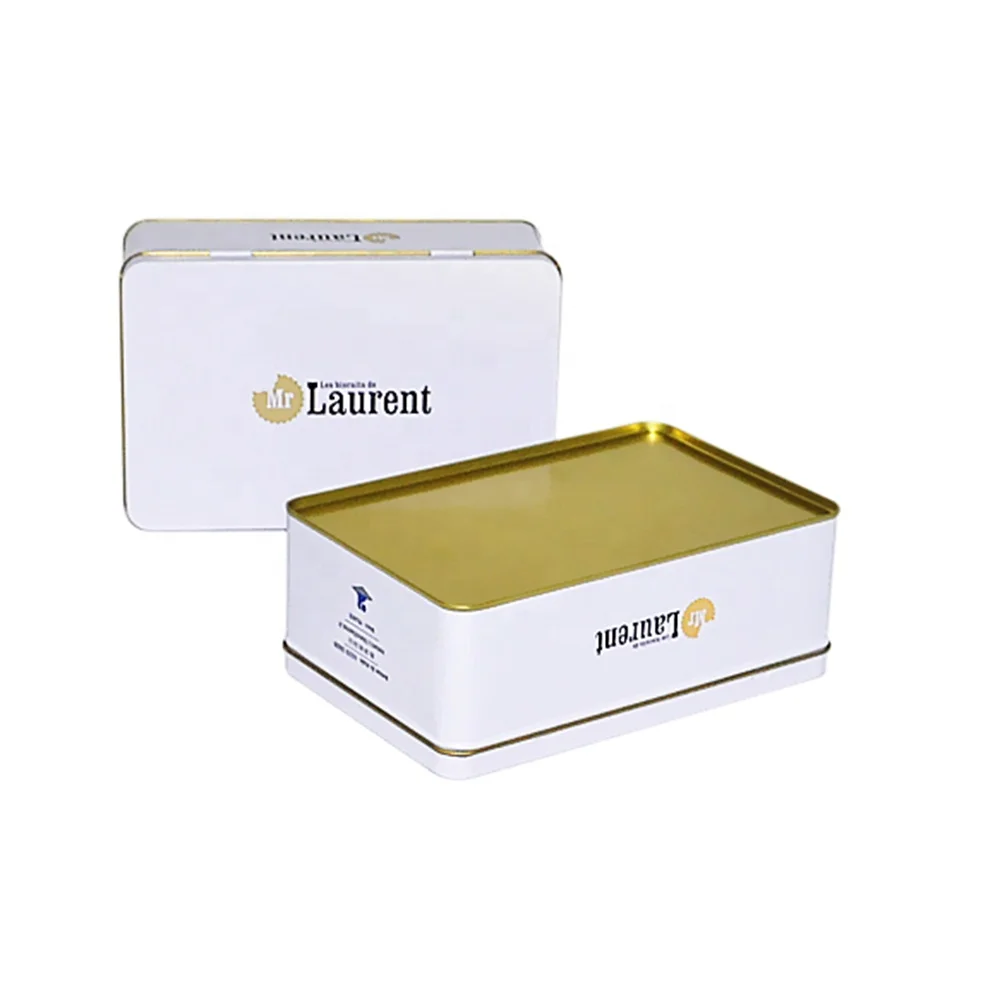 198x128x70Hmm Custom design hinged lid decorative metal tins box for gift