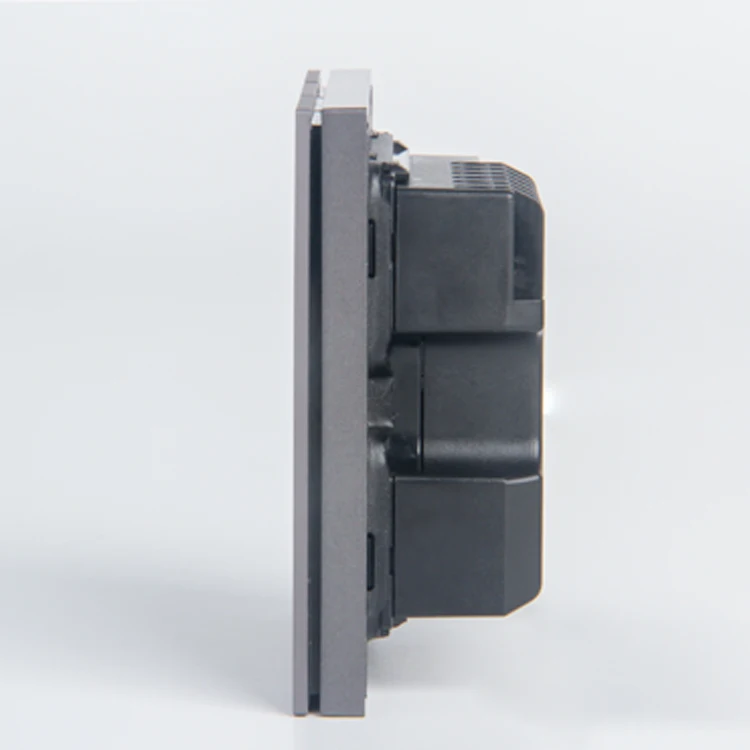 Zigbee Smart Home/Hotel/Office 90MM Type UK Standard Wireless 1- Button Smart Switch Grey Color Aluminum Alloy Switch