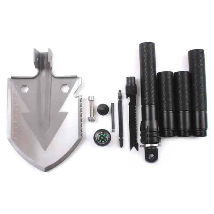 Portable Foldable Stainless Steel Multi-Function Shovel Outdoor Survival Tactical Camping Shovel