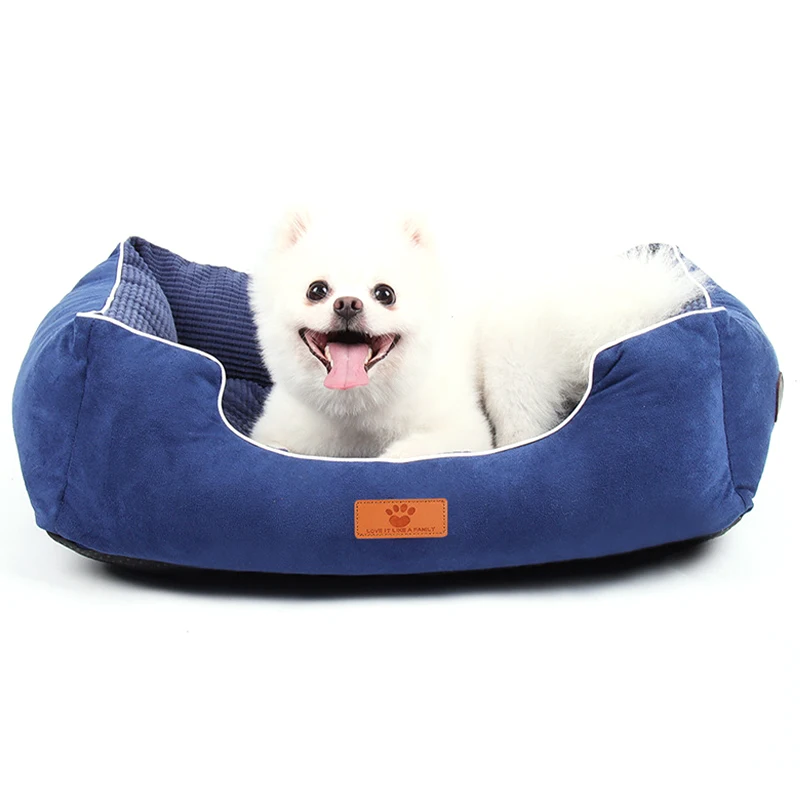 Calming Indoor Small Large Cute Fluffy Round Donut Furniture Anti Anxiety Washable Faux deerskin pet Cats Dog kennel bed