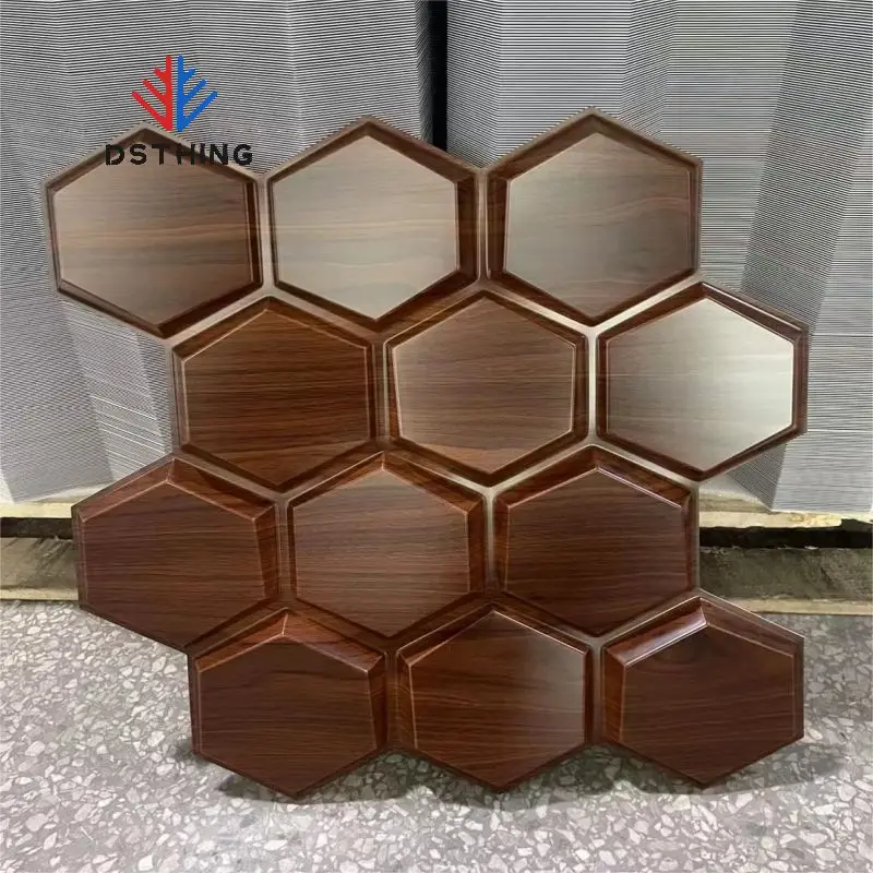 Art 3d Textures 3D Wall Panels Hexagon Design Pack of 12 Tiles indoor decoration self adhesive diy wall panel