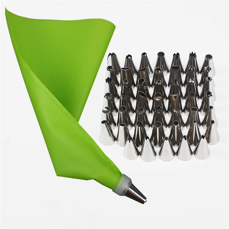 
50pcs cake decoration mouth tool set Cake DIY Squeeze decorating tools Food Grade Piping Bag 