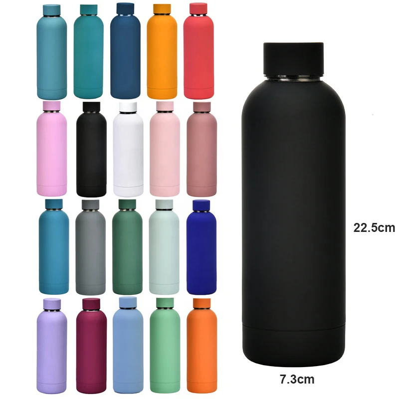 Low moq custom logo stainless steel water bottle vacuum insulated water bottles