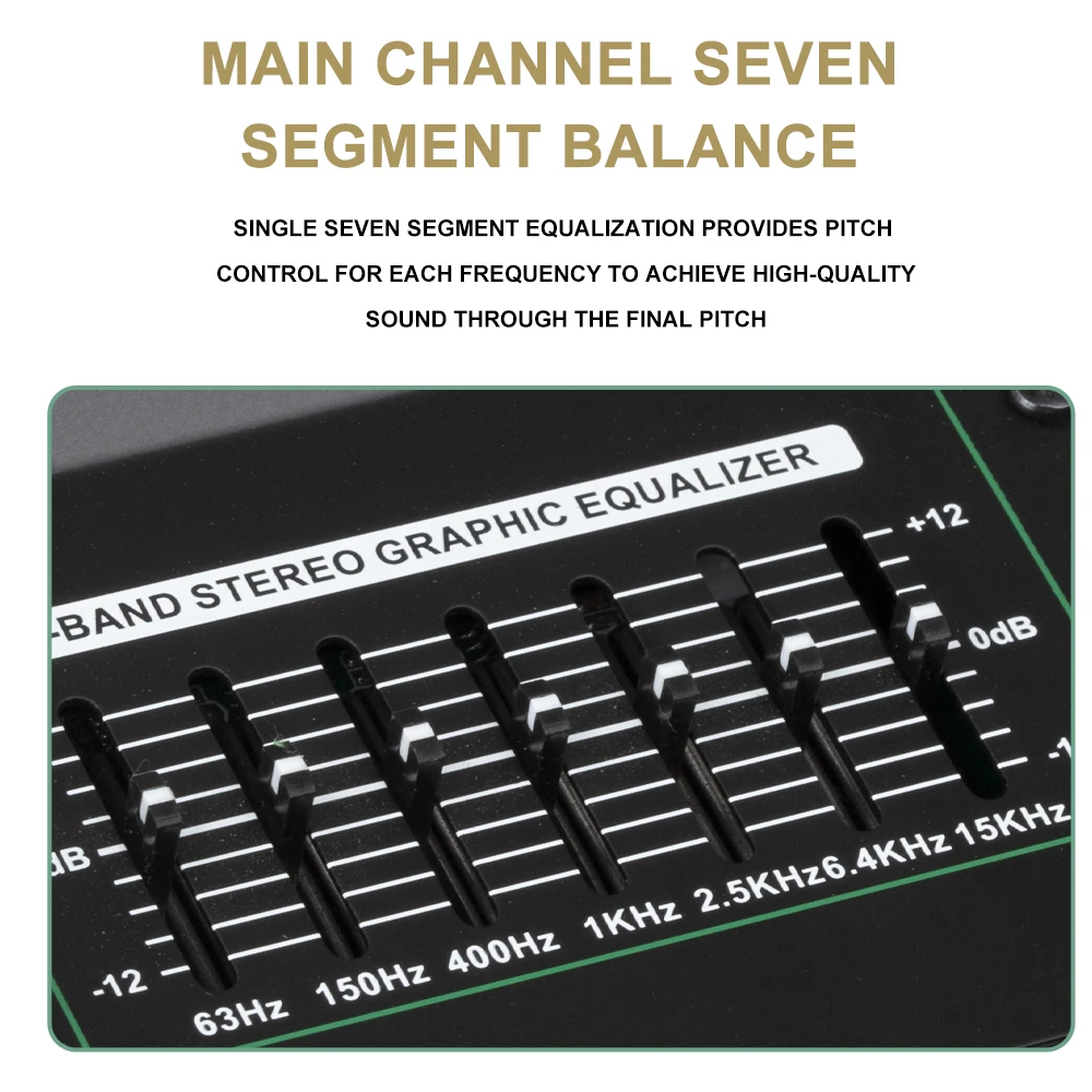Professional 12-Channel Audio Mixer Console with USB Music Control Factory-Made Echo 99DSP Sound Effect Equipment for Clubs