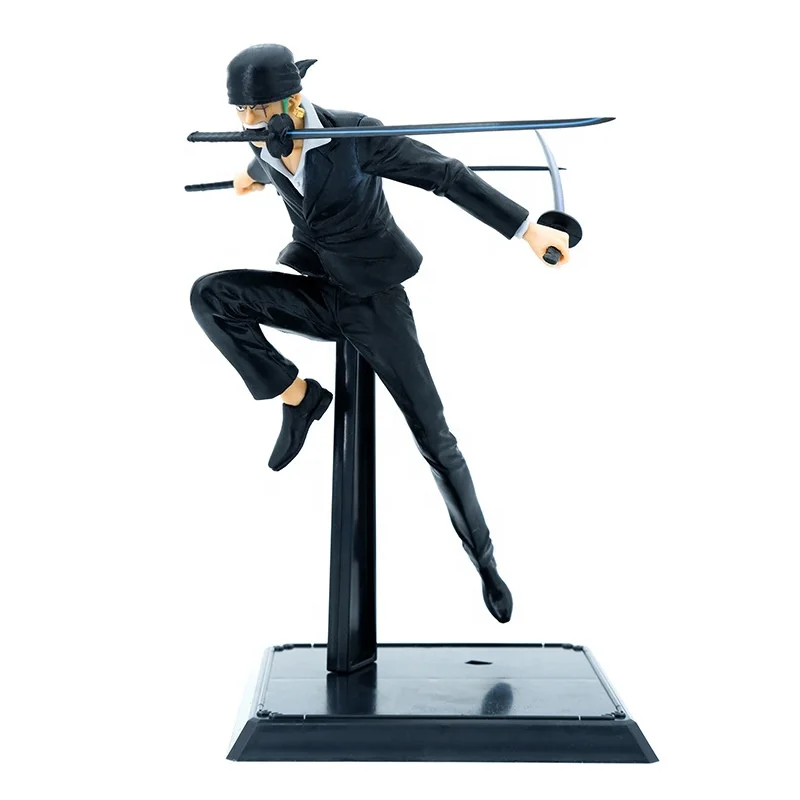 Cheap Roronoa Zoro Series One pieces action figure three knives sanzen sekai anime figures collectible decorations
