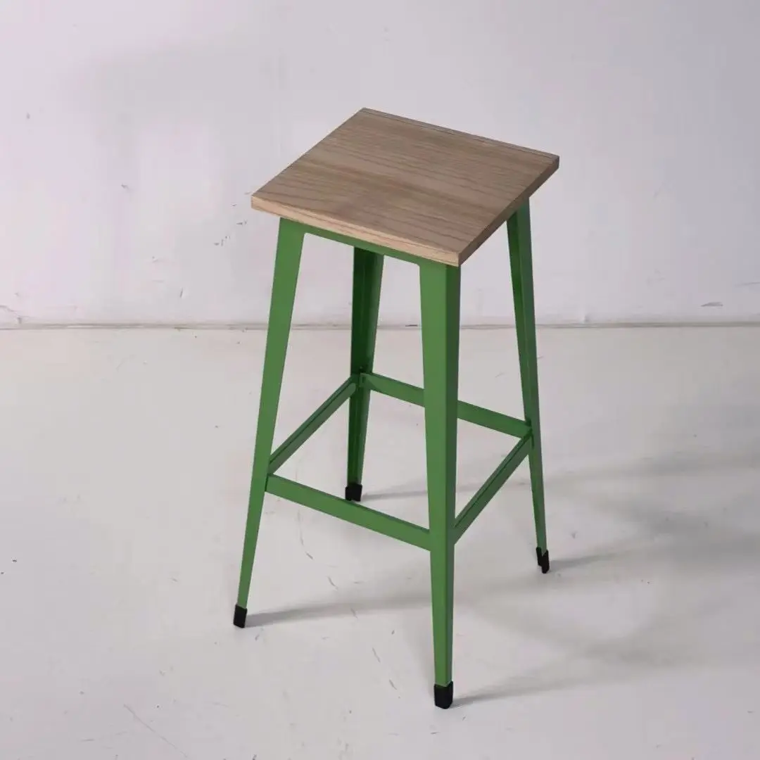 Premium quality metal Modern Metal Stool Iron black bar chair long stool furniture stool