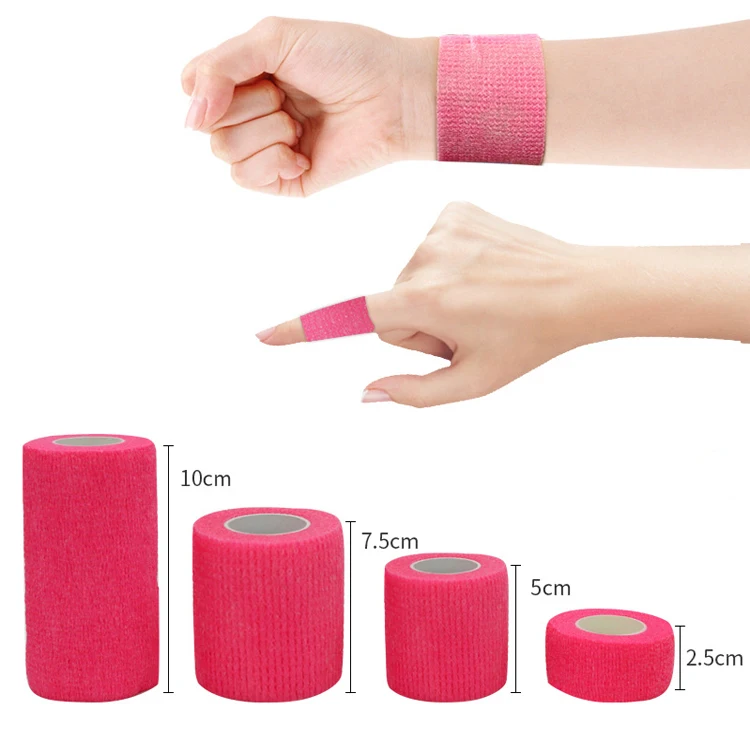 Factory Wholesale Cohesive Bandage for Outdoor Sports Elastic Self-adhesive Bandages Fixing Wrist Elbow Knee Ankle Bandage