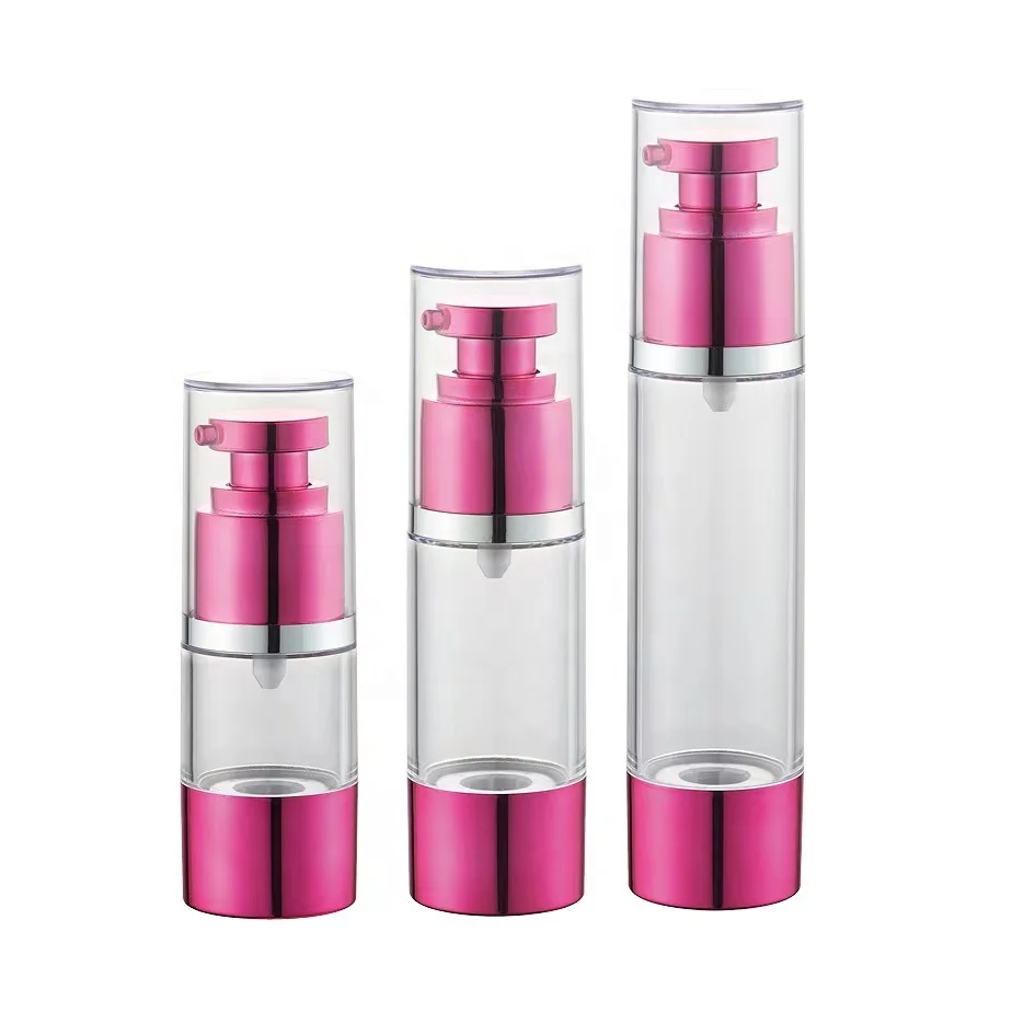 15ml 30ml 50ml Plastic Airless Lotion Pump Bottle Empty Refillable Cosmetic Packaging Containers