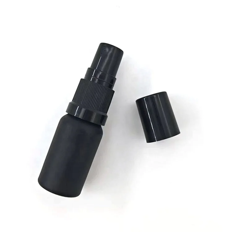 black matte luxury hair oil empty shampoo bottle bamboo dropper pump cap cosmetic set screw glass bottles and jars for cosmetics