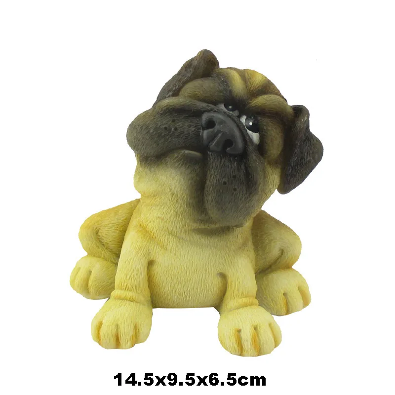 Cartoon Resin Crafts creative bulldog statue animal Decorative Knick-knacks cute dog resin ornament for pet shop decoration