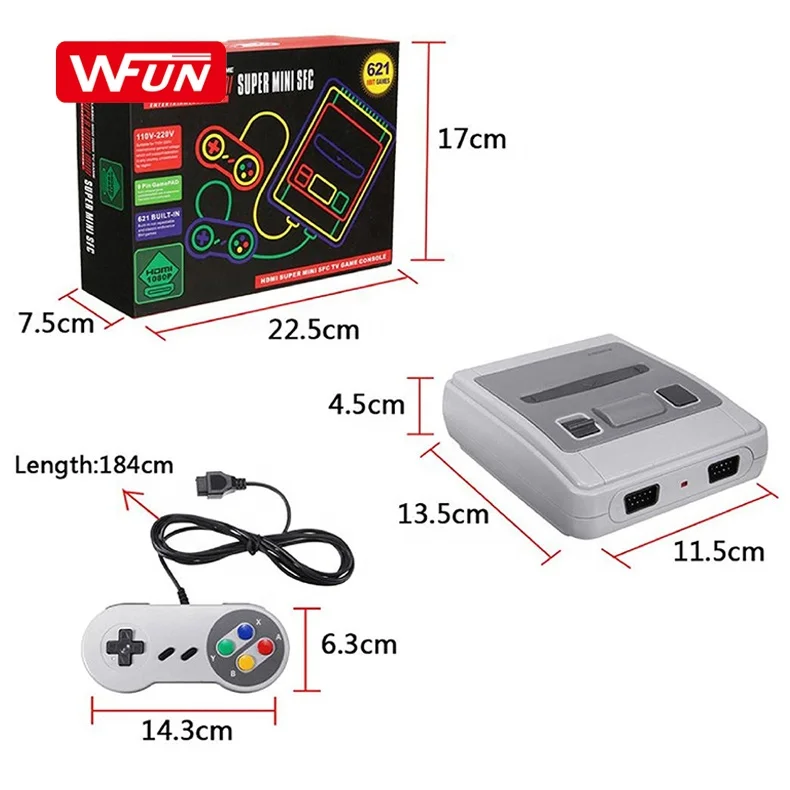  Супер Мини SFC Классическая система 621 игровая консоль HD выход ТВ Plug and Play видеоигры встроенные для Nintendo