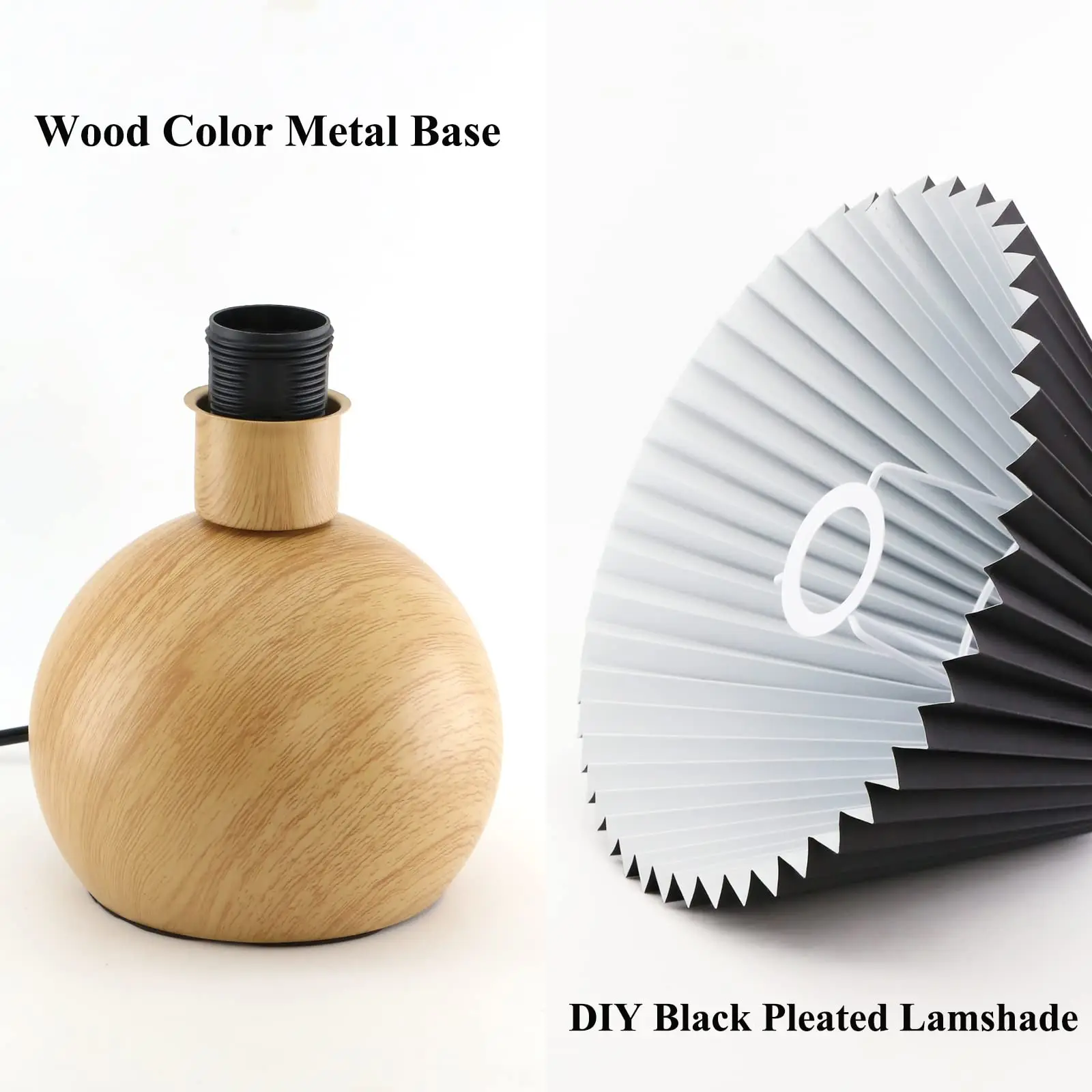 Creative Hot Sell Small Table Lamp Modern Bedside Lamp With DIY Black Lampshade Metal Base Lamp for Bedroom