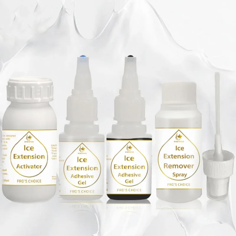 Ice Hair Extension Glue Gel Kit for Cold Bonding Hair Extension