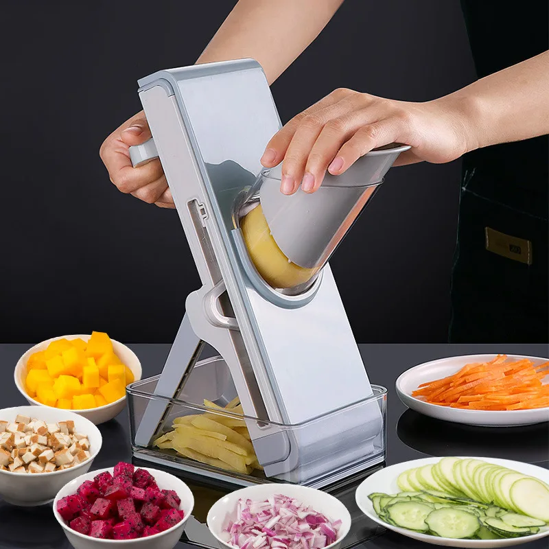 High Quality Multifunctional Vegetable Slicer Adjustable Plastic Onion Chopper Chili Processing Meat Grinding Food Processor