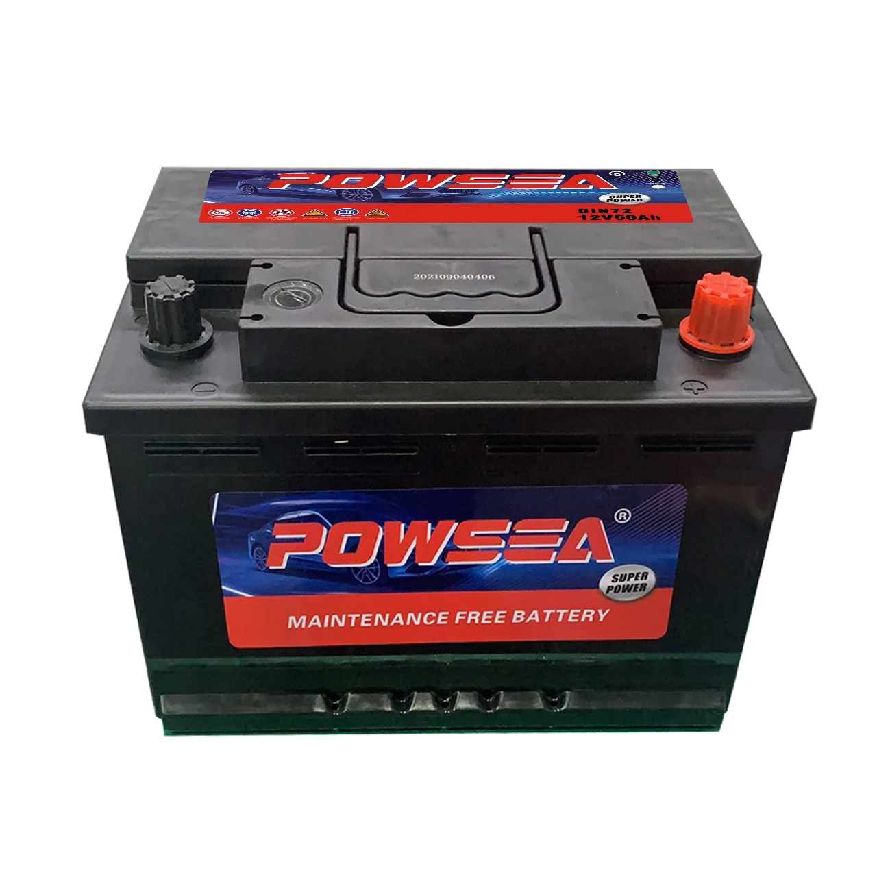 Maintenance Free DIN60 DIN Standard Car Battery 12V60AH Sealed Lead-Acid with Best