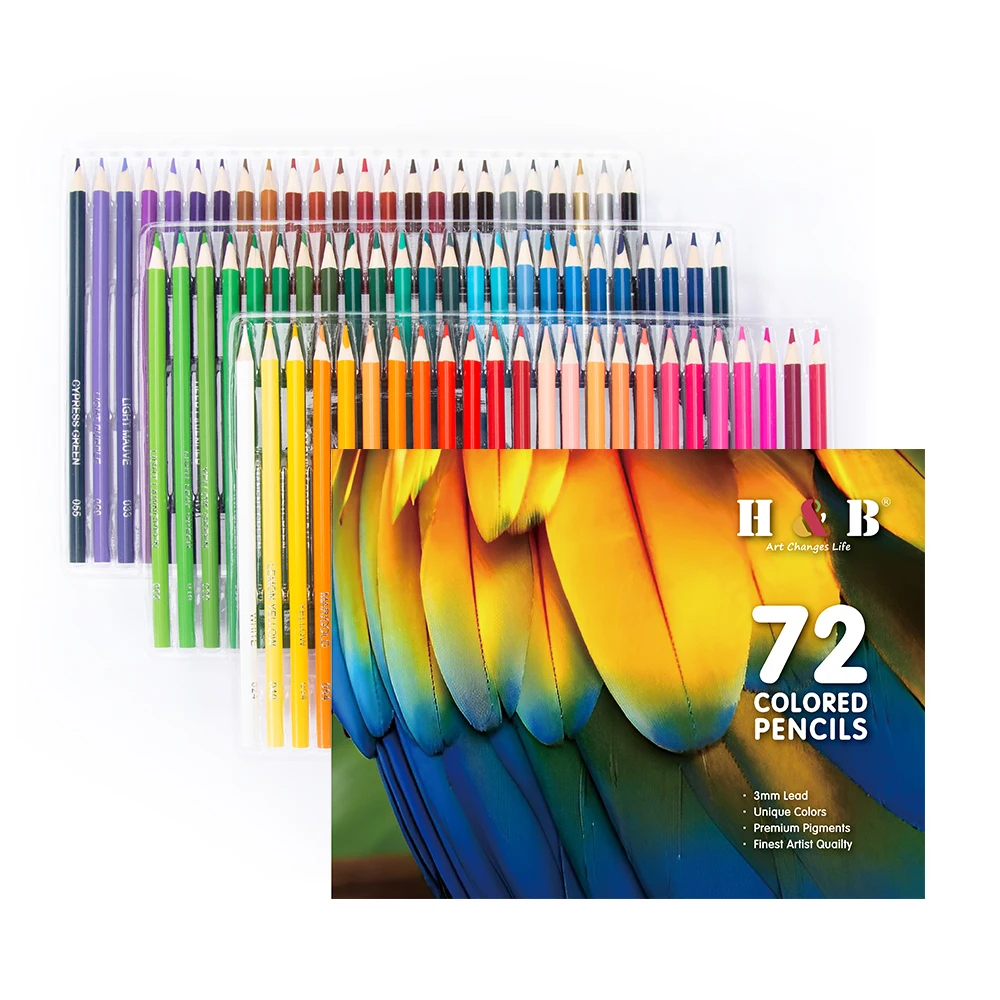 school supplies custom 72/120 colors PP box oil color pencil