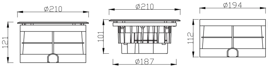 Big exterior downlights focus light event lighting for walkway high voltage 20W waterproof  ip67 hotel