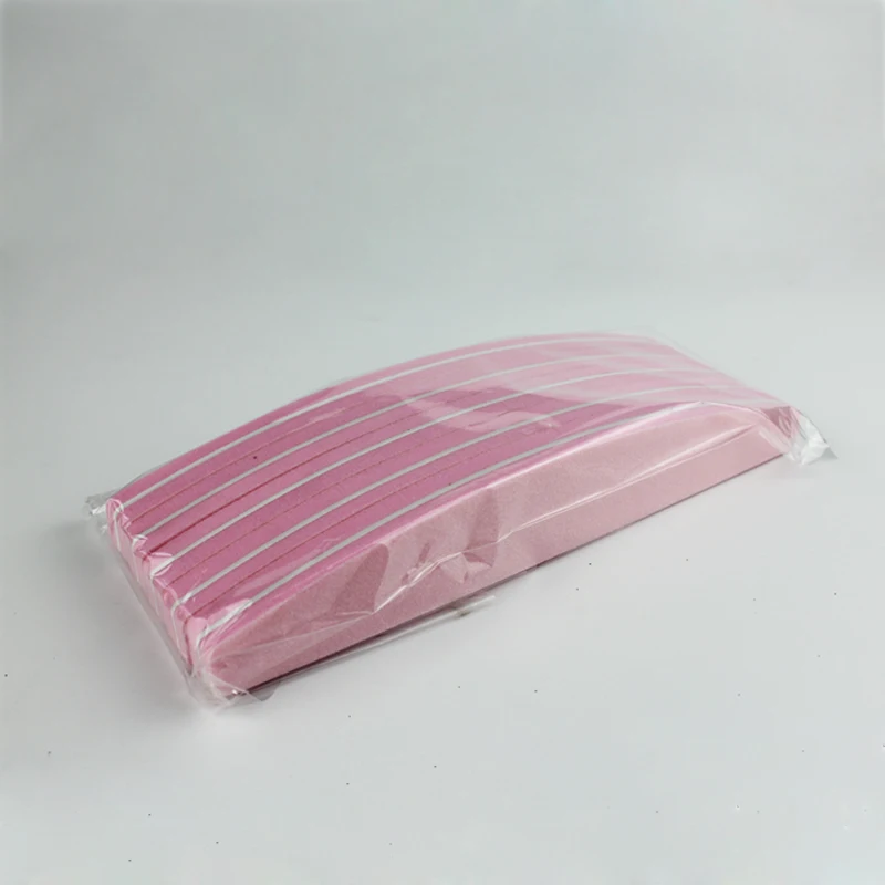  Shiny China Manufacturer Soft Pink Sponge Nail Buffer 100/180 for Salon