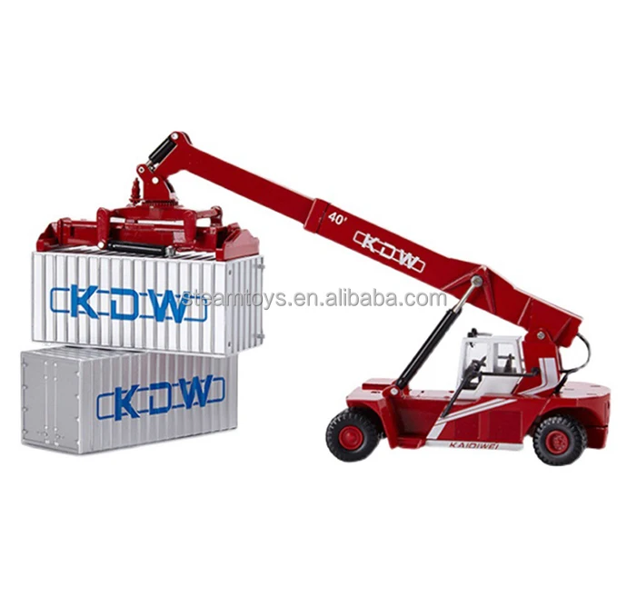 1:50 Metal Model Container Front Crane Engineering Machinery Truck Reach Stacker for Collection and Kids Gift Diecast Toys