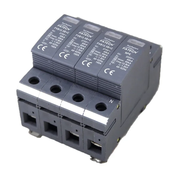 china 3P+N, Iimp 12.5kA, Imax 80kA surge protection spd with remote control