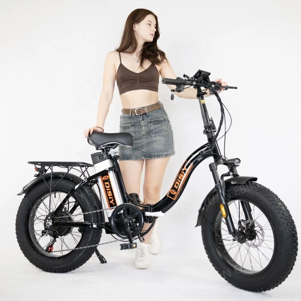 20 inch Foldable Electric Bike  500w Motor high quality ebike  for lady 48V 15A 20A beautiful city bike snow tire