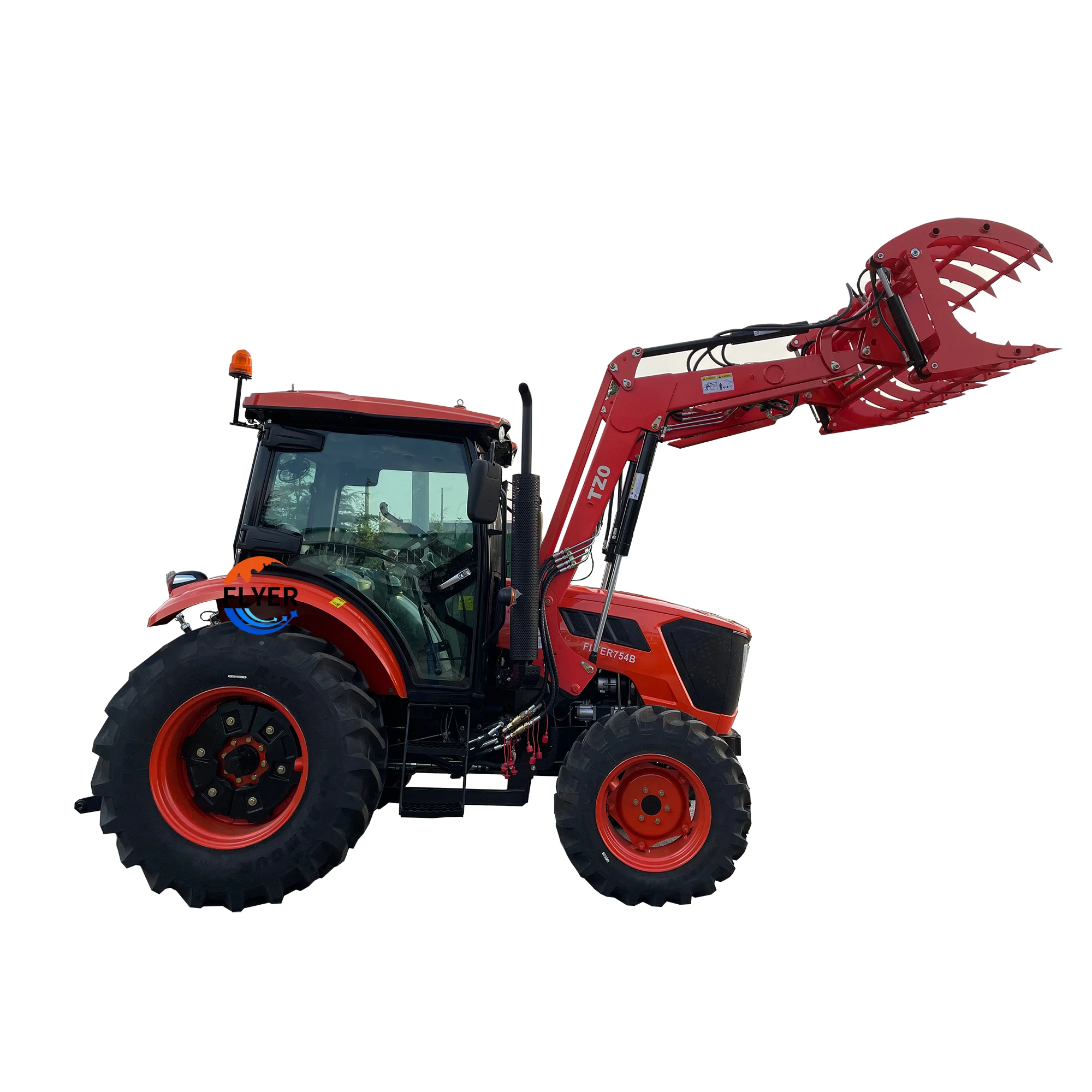 Agriculture Tractor Red Color 75HP 4WD Farming For Sale
