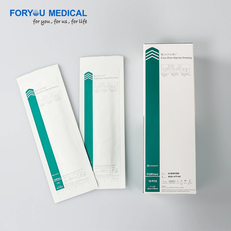 Infection control calcium alginate dressing with silver for cavicity wound