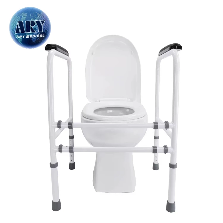 Restroom Aid Commode Toilet Rail Safety Handrail For Disabled