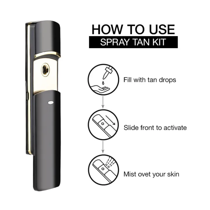Portable tanning spray Electric Mini nano Facial Mister Sprayer Device Sunless Self Tanning Mitt Mist Nano Spray Tan Machine