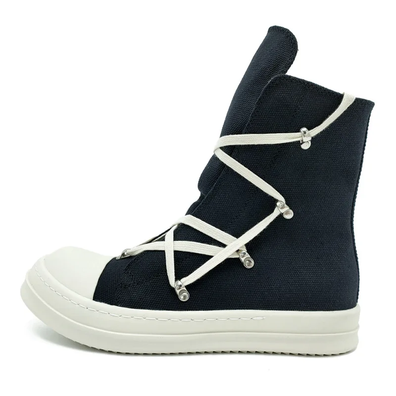 Fashionable shoes summer high top men and women street hip hop board shoes five star design high top canvas shoes