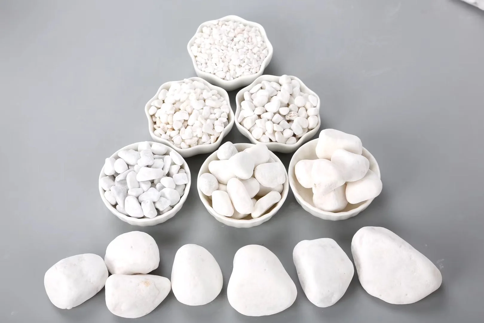 Snow White Beach Pebbles Wash Stone