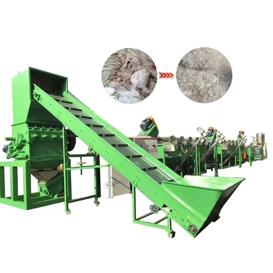 Waste plastic PP PE bottle washing line / PP PE film washing line / plastic PE recycle wash machine