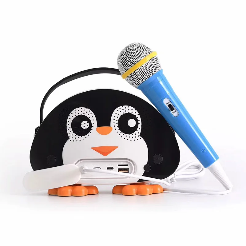Children portable karaoke mini speaker with microphone