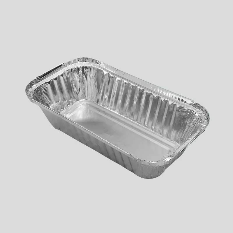 household disposable aluminum 1lb loaf baking container oven safe foil pan with lid