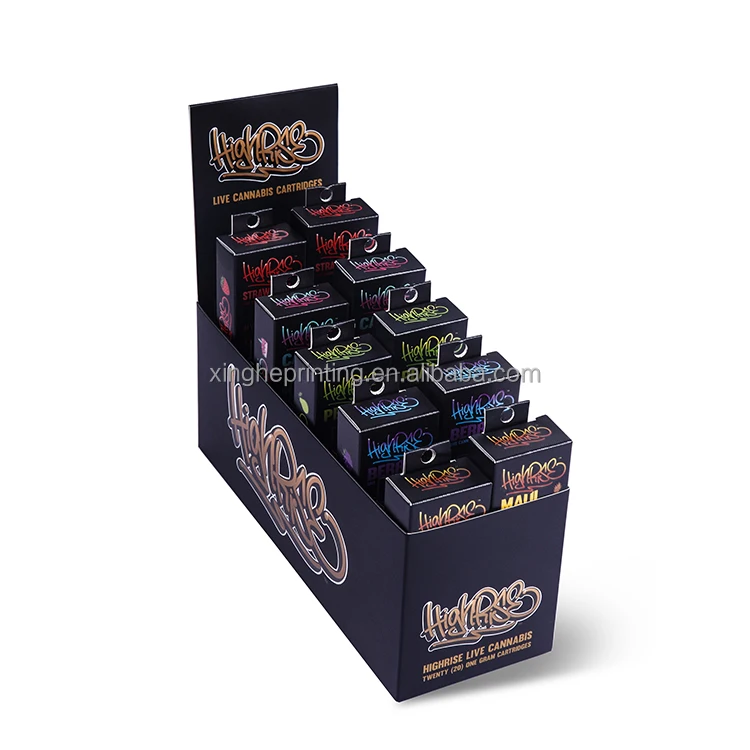 Multi Function Cardboard Counter Top Display Boxes Paper Countertop Display For Perfume Cosmetic Store