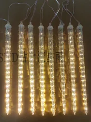 super bright LED christmas falling led icicle piton lights meteor tubes led christmas ice  drop lights  Outdoor IP65 waterproof