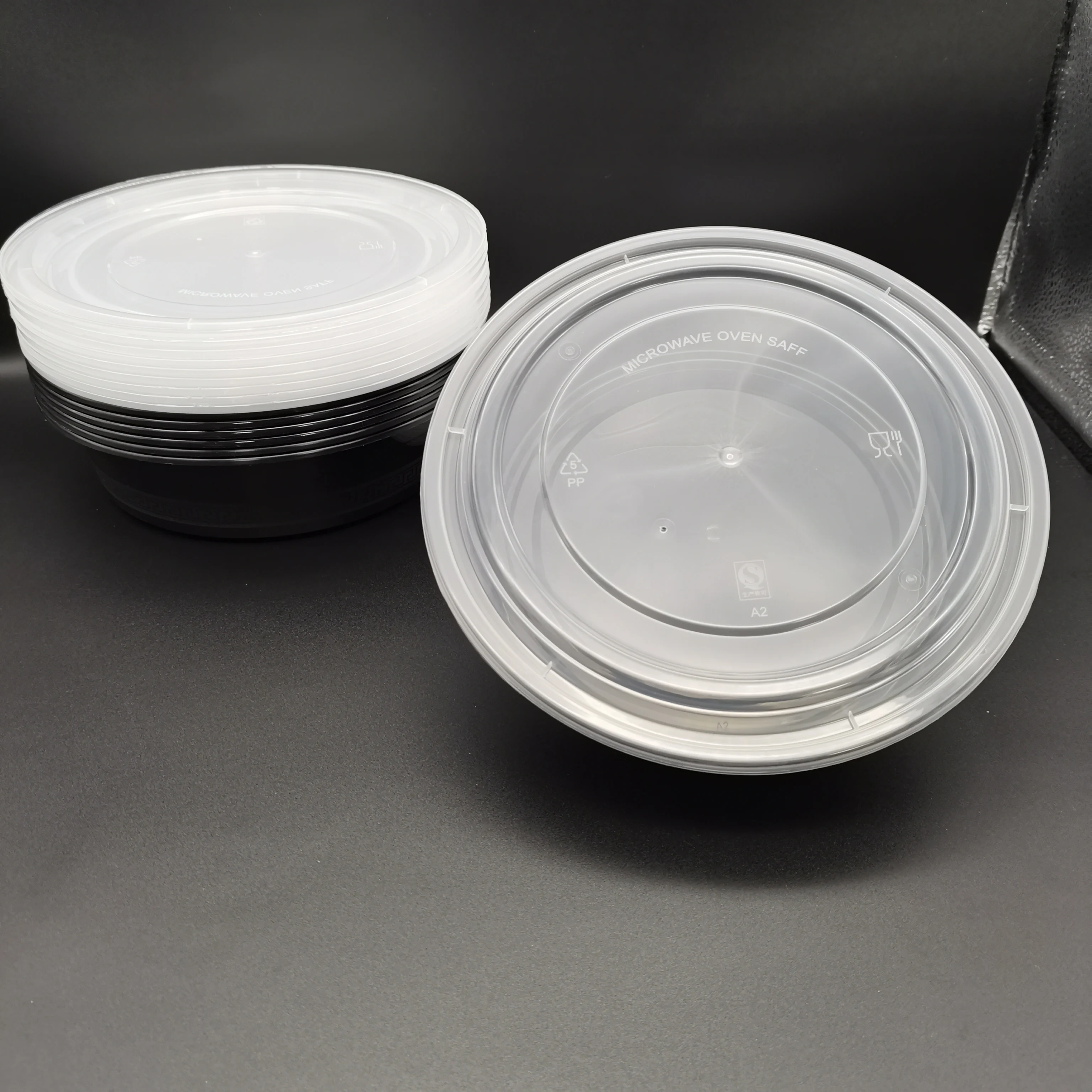 57 oz American round lunch box Disposable Plastic Food Container