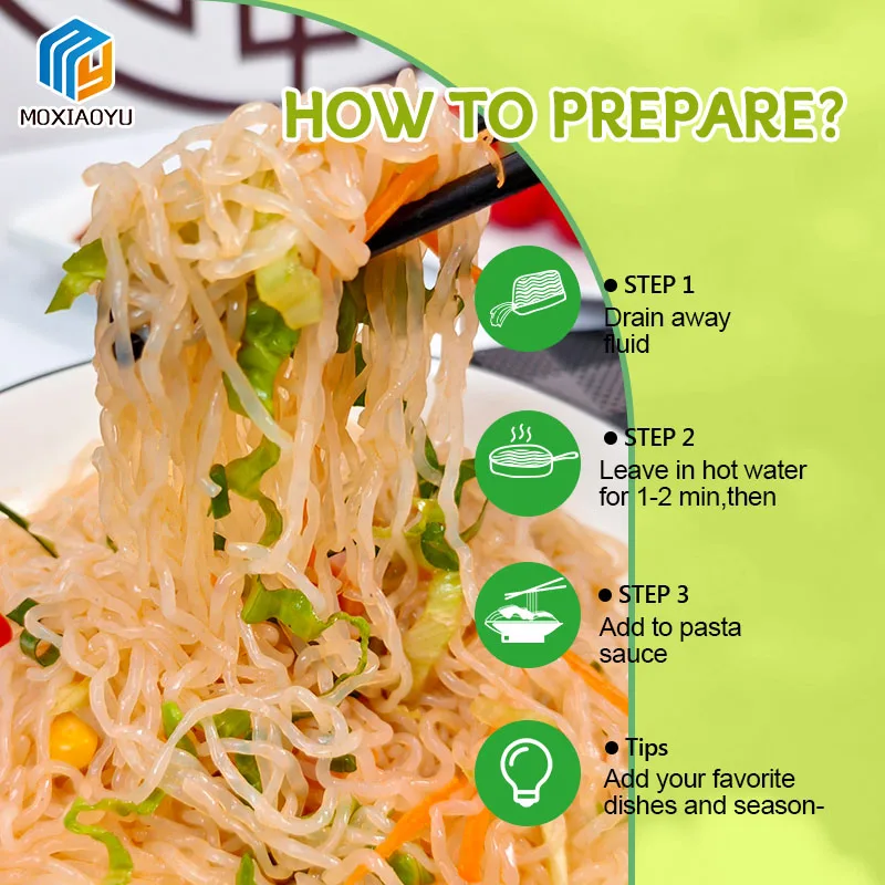 Hight Quality Halal Organic Healthy Low Carb Keto Friendly Shirataki Instant Konjac Spaghetti Noodles