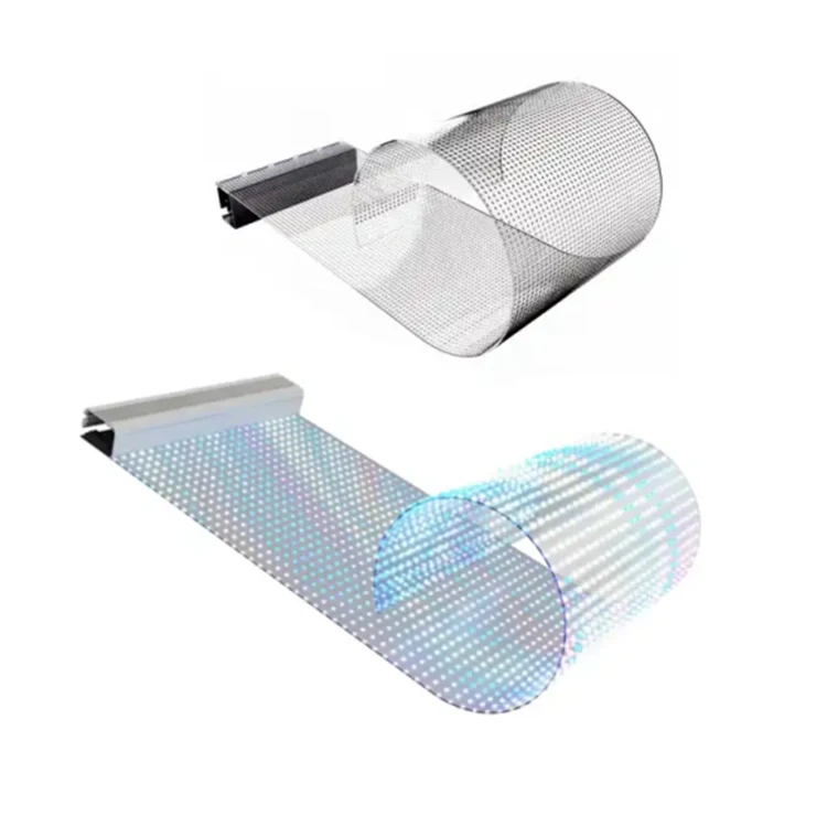 Led Crystal Film Thin Flexible Film Display Screen P8 LED Transparent Video Wall Film Screen for window