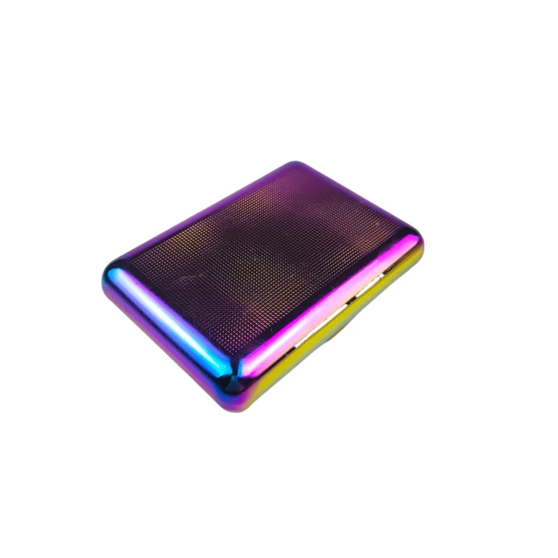 Wholesale dazzling color cigarette box portable moisture proof and pressure proof cigarette box