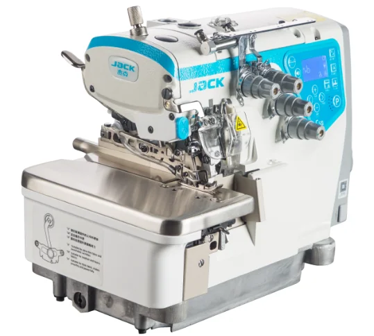 JACK C5S Pneumatic Advanced Overlock Sewing Machine with Device Brand New 4/5 Thread Overlock Sewing Machine for Sewing Jeans