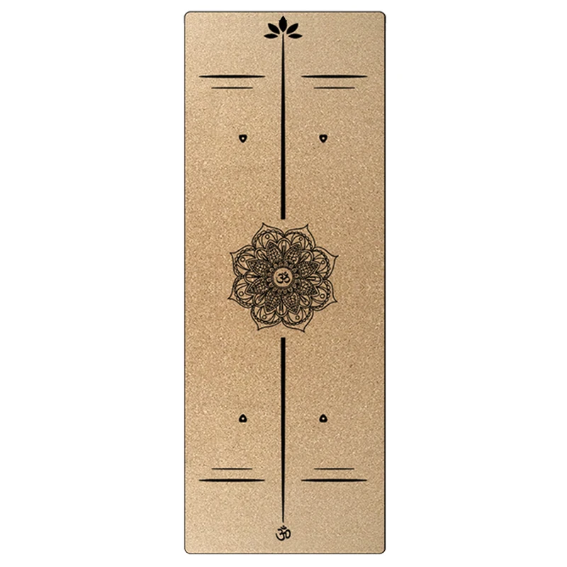 manufacturer wholesale eco friendly custom print logo natural rubber yoga mat organic non slip natural cork rubber yoga mat