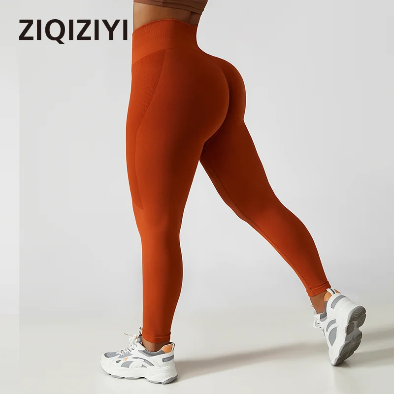Custom logo oem Full Length High Support Waist No Front Seam Athletic Running Cycling Yoga Soft High Waisted Leggings for Women