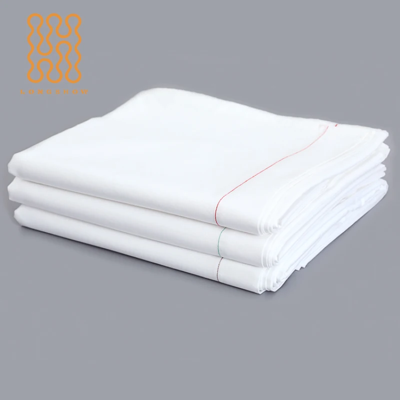 Hot sale bed linen come with colored thread used bulk white bed sheets for hotels and hospitals