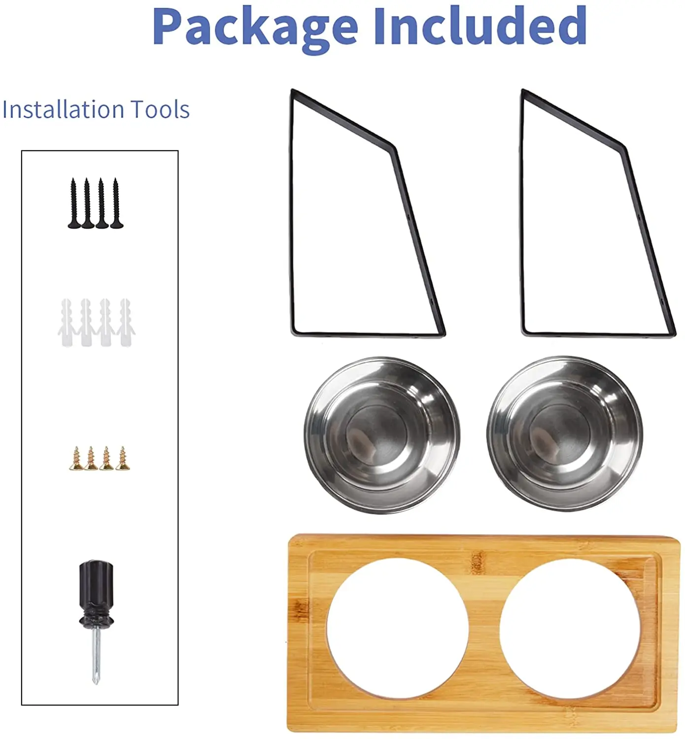 voerbak honden eetbakje Hot Sale Dog Food Stand Elevated Dog Food Bowl Bamboo Wood 15 Tilted Raised Pet Bowls